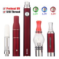 Wholesale Portable Dab Oil Pen Kit Smoking Dry Herb and Wax Vaporizer eVod in1 in Preheating VV Battery eGo Threading