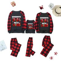 Wholesale Parent Child Christmas Pajamas Plus Size Family Matching Outfits New Year Plaid Long Sleeve Pajama Set Mom Dad Kids Clothes H1115
