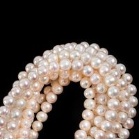 Wholesale Freshwater Pearl Necklaces Round Shape With Size Perfect Luster Loose Strands DIY Fine Jewelry Chains