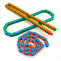 Wholesale Fidget Links Snake Puzzle Wacky Tracks Snap and Click Sensory Toys Kids Adult Anxiety Stress Relief ADHD Needs Educational Party Fingers Toy H415UOL