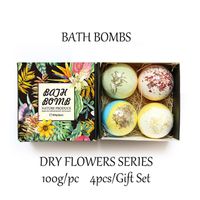Wholesale Handmade Body Bath SPA Salt Essential Oil Dry Flower Bomb Ball100gx4pcs Beauty Gift Set For Mother Girlfriend Yoga Balls