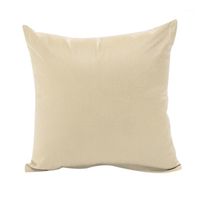 Wholesale Cushion Decorative Pillow Square Faux Leather Thickened Cushion Modern Solid Decorative Cases For Couch Bed Sofa Pure Color WXV Sa