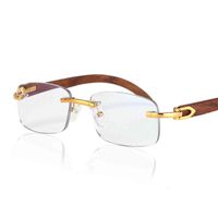Wholesale Factory Outlet Business wooden foot eye less computer anti blue light optical myopia frame new