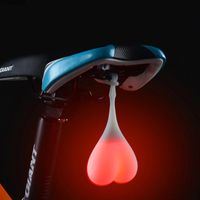 Wholesale Bike Lights Creative Bicycle Tail Light Taillight Warning Lamp Silicone Cycling Balls MTB Road Rear Waterproof Heart Shape