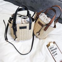 Wholesale Shoulder Bags Handmade Women Handbag Vintage Retro Beach Bag Straw Rope Knitted Big Messenger Lady Fresh Paper Pack For Summer Tote