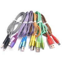 Wholesale Fast Charging Micro USB Cables A M FT Type C Caterpillar circle shape Braided Woven Cord Sync Data Wire Phone Charger Cable for Samsung HTC Smartphone