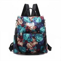 Wholesale Colorful Anti Theft Women Backpack Floral School Bags Waterproof Female Travel Backpacks Teenage Girl