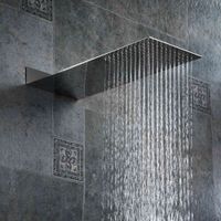 Wholesale BAKALA Square Stainless Steel head Rainfall Head Rain Shower Chrome High Pressure Chuveiro Bath Faucet