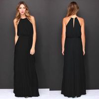 Wholesale Casual Dresses Fashion Sexy Long Evening Elegant Dress Formal Gown Maxi For Women Party Summer Solid Wearing