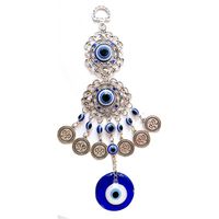 Wholesale Turkish Blue Evil Eye Hanging Decoration Pendant Wall Amulet Protection Lucky Round Water Drop For Home Decorative Objects Figurines