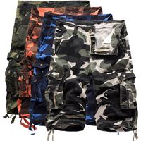 Wholesale Summer Mens Casual Trouers Beach Camouflage Cargo Shorts Male Loose Work Man Military Short Pants OverSize