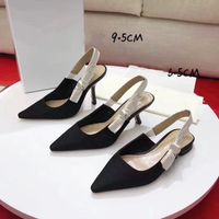 Wholesale Summer designer banquet dress shoes flat heel cm cm high heeled sexy pumps pointed toe sling back women shoe size