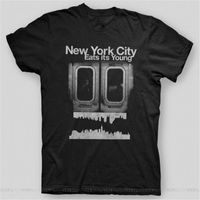 Wholesale Men s T Shirts YORK CITY EATS IT S YOUNG NYC Make It In America T Shirt SIZES S X Oversized Tee Tshirt