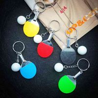 Wholesale BY DHL Cheap Zinc Alloy PingPong Keychains Table Tennis Keyrings Sports Key Holders