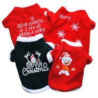 Wholesale Christmas Dog Apparel Puppy Cat Costume Autumn and Winter Warm Fleece Christmas Pet Decorations XS L Size XD29962