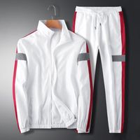 Wholesale Men s Tracksuits Sweat Suit Reflective Tracksuit Set Men Sport Jackets Sweatshirts Pants Hip Hop Patchwork Two Piece For Clothing