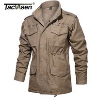 Wholesale TACVASEN Army Field Jacket Men s Military Cotton Hooded Coat Parka Green Tactical Uniform Windbreaker Hunting Clothes Overcoat