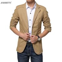 Wholesale Men s Suits Blazers Jodimitty Slim Button Single Breasted Cotton Lightweight Blazer Jacket Sport Coat Man Fashion Fit
