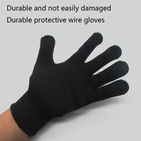 Wholesale Black White Steel Wire Metal Mesh Gloves Safety Anti cutting Wear resistant Kitchen Butcher Work Gloves Garden Self Defense fast