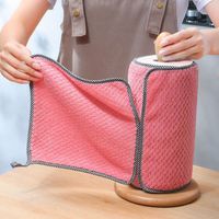 Wholesale Kitchen daily dish towel dish cloth kitchen rag non stick oil thickened table cleaning cloth absorbent scouring pad