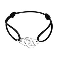 Wholesale Bracelet Menotte France Paris Jewelry Sterling Silver Handcuffs Bracelet For Women With Rope Silver Pendant Rope Bangle