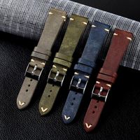 Wholesale Watch Bands Handmade Frosted Leather Watchband PUEBLO18 mm Retro First Layer Cowhide Soft Bracelet Suitable For Antique Straps