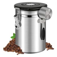 Wholesale Storage Bottles Jars Stainless Steel Exhaust Valve Canister Sugar Coffee Bean Kitchen Sealed Can Vacuum Jar Food Tea Container Pot Home