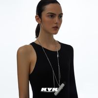 Wholesale Chains Pre sale KVK Women s Necklace Light Luxury Niche Design Sense Tassel Hanging Neck Clavicle Chain Accessories