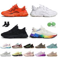 Wholesale Authentic Adds Ozweego Mens Womens Sports Running Shoes Trainers Cloud White Grey Solar Black Green Pink Retro Steel Sneakers Jogging Walking Outdoor High Quality