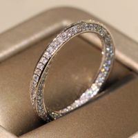 Wholesale Cute Victoria Wieck Luxury Jewlery Sterling Silver Corss Band Pave White Sapphire Cz Diamond Women Wedding Party Rings for Lovers gift