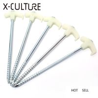 Wholesale 2 Ultralight Camping Tent Pegs cm Florescent Long Screw Thread Tent Stakes Steel Nails Outdoor Accessories