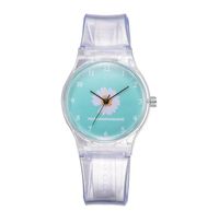 Wholesale Small Daisy Jelly Watch Students Girls Cute Cartoon Chrysanthemum Silicone Watches Blue Dial Pin Buckle Wristwatches