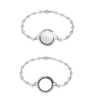 Wholesale Pc Stainless Steel Good Quality DIY Glass Locket mm Magnetic Twisted Bracelet Heart Shape Link Charm Bracelets