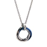 Wholesale 2021 new three ring pendant with titanium steel clasp Sansheng III necklace trend men s lscb23