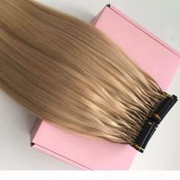 Wholesale Customized Available D Human Hair Extensions A Brazilian Virgin Hair Blonde Strands gram set Can Be Styled With Iron