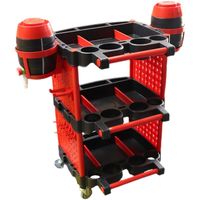 Wholesale Car Detailing Workshop Trolley Auto Cleaning Polish Care Tool Cart Garage Cabinet Beauty Material Storage Mobile Washer