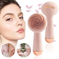 Wholesale Cleaning Electric Silicone Facial Brush USB Face Cleansing Waterproof Sonic Vibration Cleanser Deep Pore Skin Massager