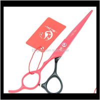 Wholesale Care Styling Tools Products Drop Delivery Dot0Inch Meisha Left Handed Cutting Thinning Shears Human Hair Scissors Jp440C Red Black Ti