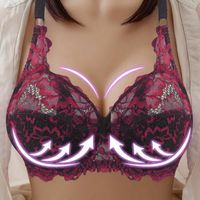 Wholesale Camisoles Tanks Sexy Embroidery Bra Sell Exotic Women Lingerie Set See Through Blue Flower Lace Underwear Push Up