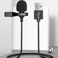 Wholesale Portable USB Mini Lapel Microphone M Lavalier Mic Clip on External Buttonhole Microphones for Laptop Computer Recording Chat
