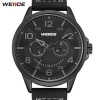 Wholesale Wristwatches Relogio Masculino WEIDE Men Watch Analogue Movement Dial Wristwatch Genuine Leather Strap Male Clock Military Quartz