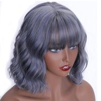 Wholesale Synthetic Wigs MERISI HAIR Blue Colors Short Water Wave For White Black Women Heat Resistant Fiber Daily Full False