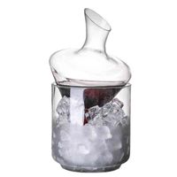 Wholesale Interting ml with Ice Bucket Wine Separator Lead Free Glass Whiskey Vodka Brandy Bottle Bar Ftival Hip Flask