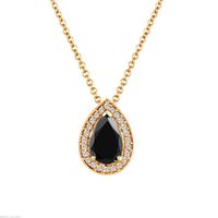 Wholesale Pear Black Moissanite K White Gold Necklace Pendant Test Positive Diamond For Women Chains