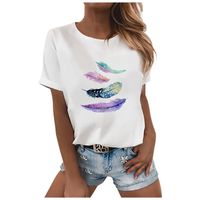 Wholesale Women s Blouses Shirts Casual Summer fun Butterfly Print Fashion Loose Short sleeved Blouse Tees s Girls Female Tops Camisa