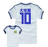 Wholesale Men s T Shirts Captain Tsubasa Tshirt For Men women Short Sleeved Summer T Shirt Soccer Anime Fit Pure Cotton Tee Tops Gift