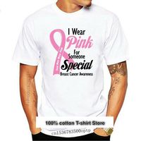 Wholesale Men s T Shirts Fashion Casual Men T shirt I Wear Pink For Someone Special Real Breast Cancer Shirt