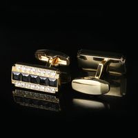 Wholesale Black and white full diamond luxury fashion French Cufflinks men s dress shirt cuff button sleeve studFR8A