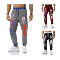 Wholesale men s letter print jogging long pants Outdoor fitness leisure loose sweatpants Classic fashion Printed pattern trousers