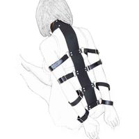 Wholesale NXY SM Sex Adult Toy Camatech Pu Leather Lock Neck Collar to Arm Bondage Adjustable Hand wrist Cuffs Straps Belt Restraint Body Bound Harness